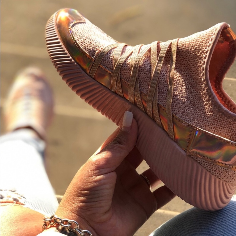 “Candace” Mauve Sock Sneakers - Picture 4 of 5